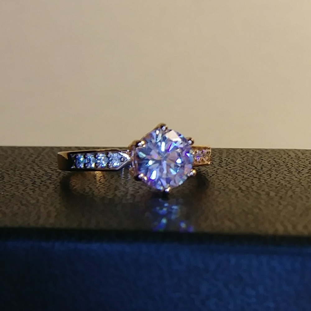 18K Gold Plated Simulated Diamond Ring